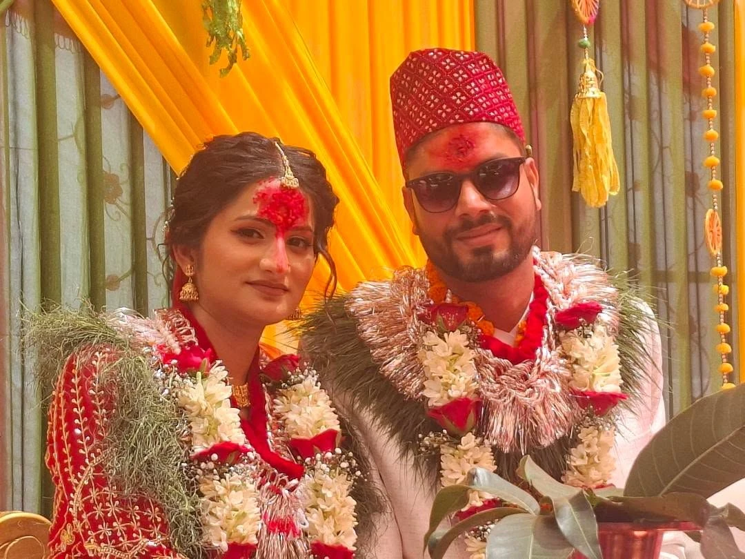 Wedding day photo of Pragya and Keshav